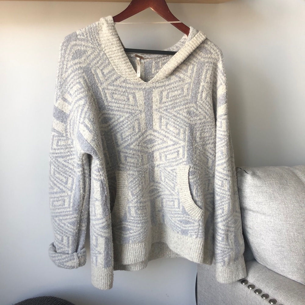 Free people sweater with hood